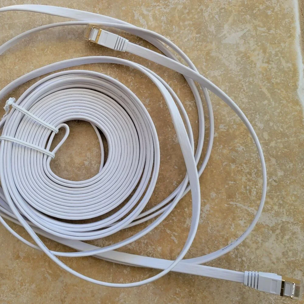 Jadaol Cat 7 Ethernet Cable 25 feet, Flat RJ45 LAN Patch Cable